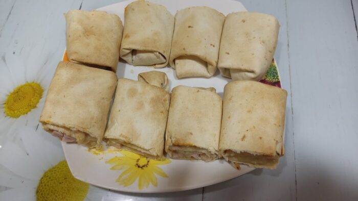 Flautas de Bacon y queso y de pollo y queso en freidora de aire