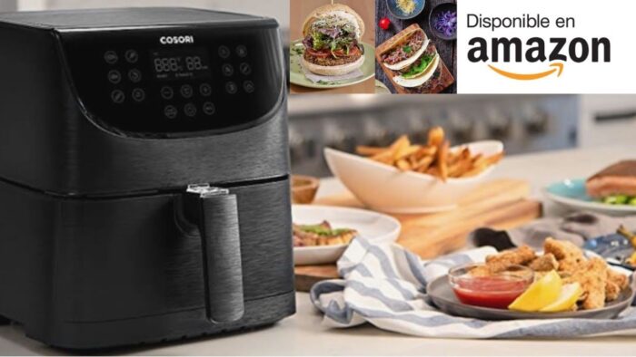 Freidora de aire COSORI de 5,5L con pantalla táctil, cesta antiadherente y 100 recetas -Amazon-