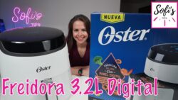 Freidora de aire Oster blanca con panel digital 3.2 L modelo CKSTAF3202D UNBOXING Y PRIMER USO