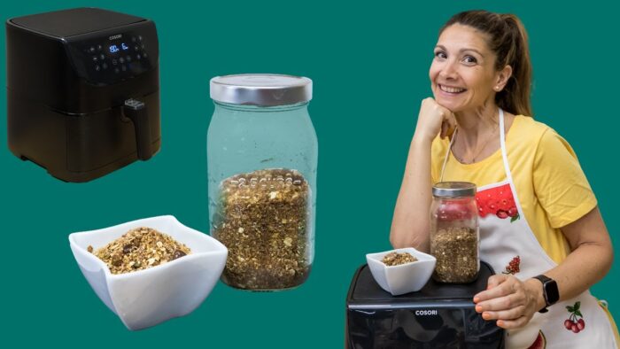 ✅GRANOLA🥣en FREIDORA de AIRE / Desayuno ☕ 🍵SALUDABLE y fácil en freidora sin aceite/COSORI air fryer