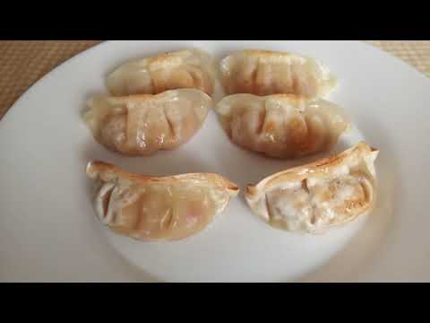 Gyozas de pollo congelada con salsa agridulce en sarten o Freidora de Aire