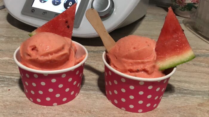 Helado casero de Sandía / Helado de sandía Thermomix
