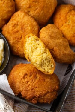 Hot Water Cornbread | Cookies and Cups