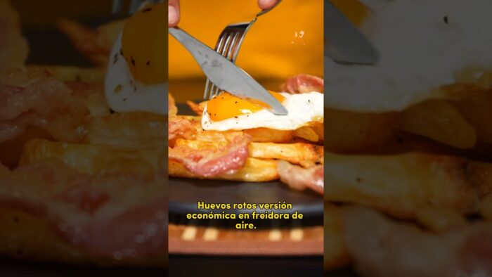 Huevos rotos en freidora de aire. 😋🍳