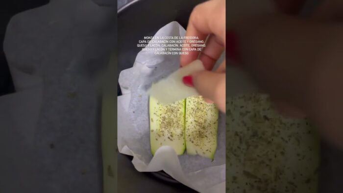 IDEA DE CENA SALUDABLE EN FREIDORA DE AIRE CON CALABACÍN