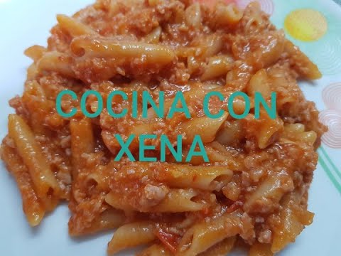 Macarrones con carne picada, en un paso, con Thermomix