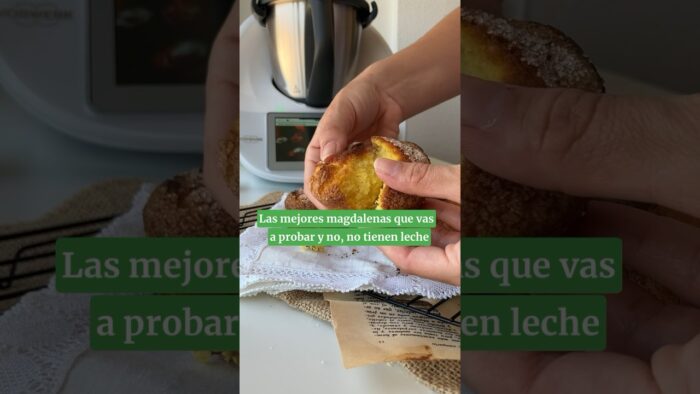 Magdalenas sin leche en #thermomix #recetasthermomix #shorts #recetassinleche #postres