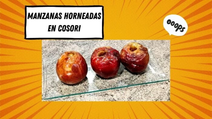 Manzanas asadas en freidora de aire cosori
