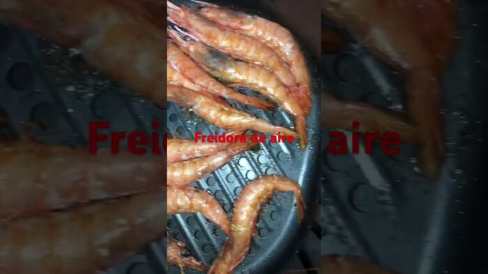 🔥Mi mamá a hecho gambas a la plancha con la *freidora de aire* #shorts #shortsvideo 🔥