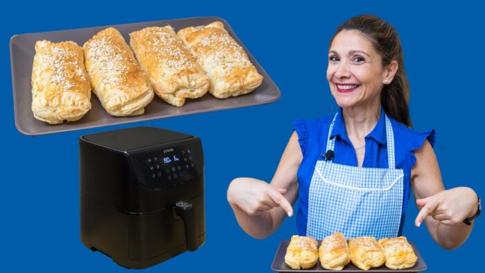 ✅ NAPOLITANAS de JAMÓN y QUESO🧀 en FREIDORA DE AIRE 😋 / Cosori Air Fryer / Fáciles y Riquísimas