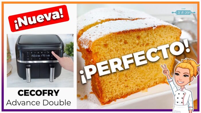 NUEVA! Cecofry Advance Double de Cecotec y Bizcocho ¡PERFECTO! en FREIDORA de AIRE y ¡🥰  ¡INCREIBLE!