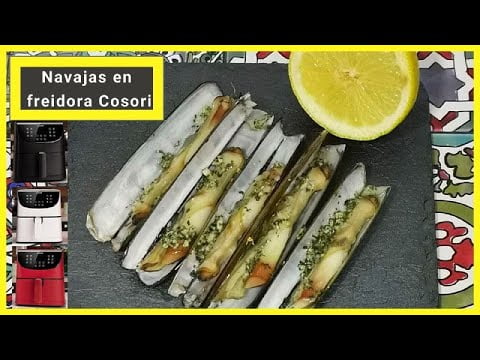 Navajas en freidora de aire cosori