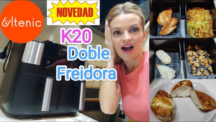 PROBANDO la FREIDORA de AIRE con DOS CESTOS RECETAS sin aceite LA MEJOR FREIDORA DE AIRE ULTENIC K20