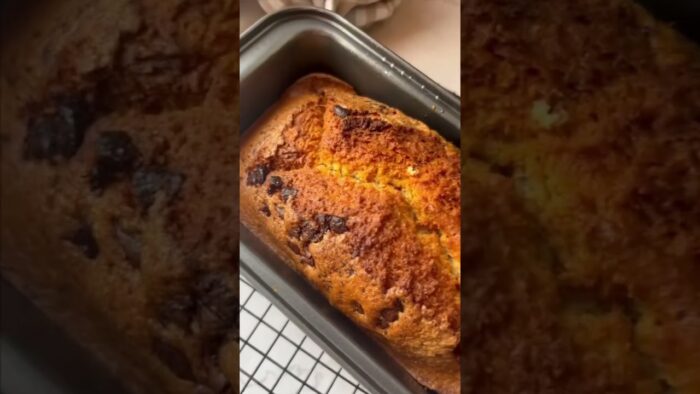 Panqué con chispas de chocolate en la freidora de aire #recetas #freidoradeairerecetas #airfryer