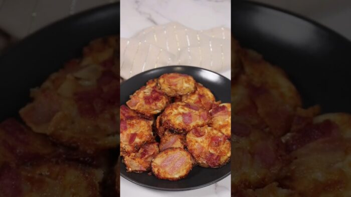 Patatas con panceta y bacon en freidora de aire #receta #recetafacil #freidoradeaire