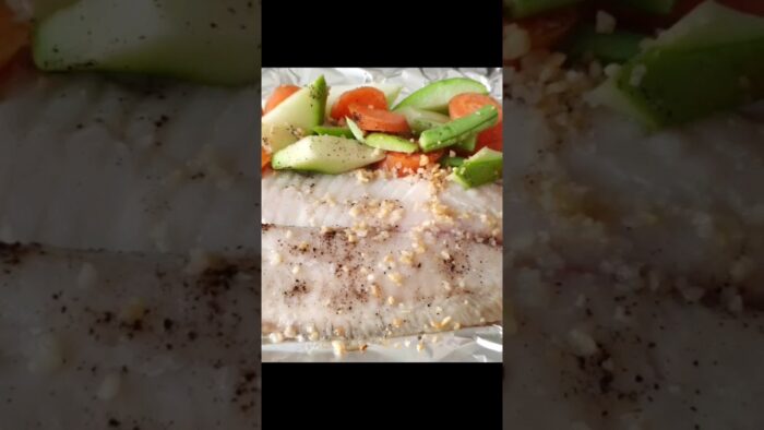 Pescado empapelado en Freidora de Aire #Airfryer #cooking #shorts #recetafacil