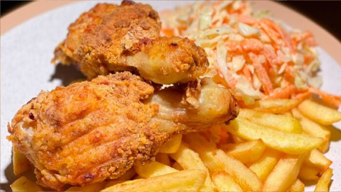 Pollo crocante al estilo KFC en freidora de aire