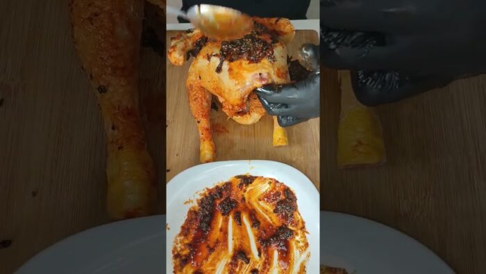 Pollo entero con patatas en la freidora de aire #pollo #airfryer