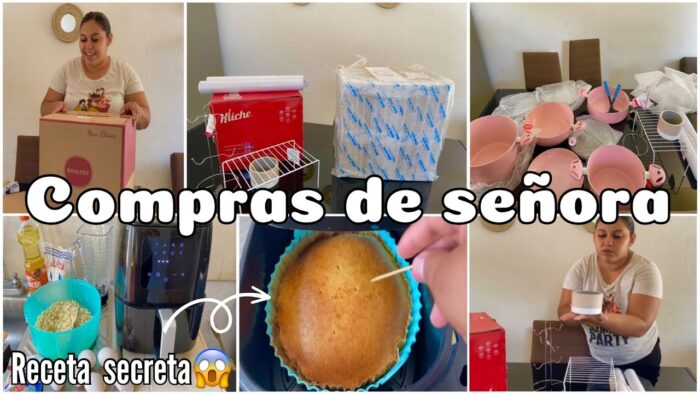 Probando Freidora de Aire RAMJOY✅ | Receta pan de Elote🌽| Compras acumuladas 🛍️ #haul #amadecasa