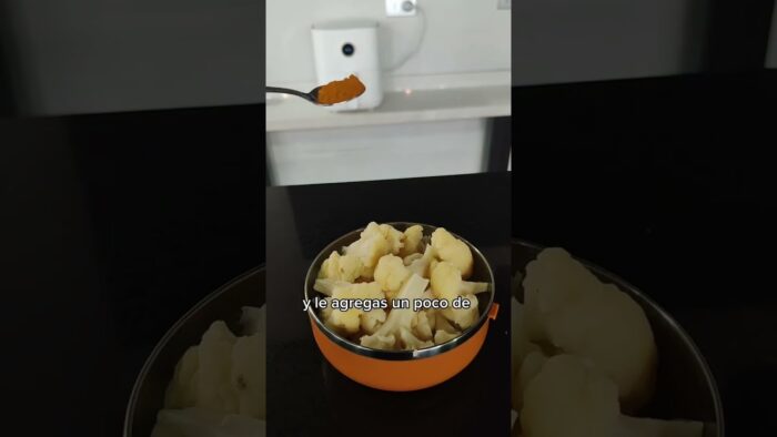Receta de coliflor con cúrcuma usando freidora de aire