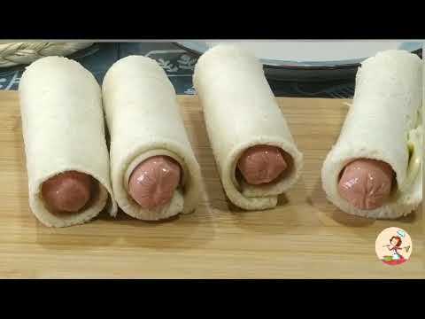 🌭 Rollitos Hot dogs en freidora de aire #airfryer #hotdogs