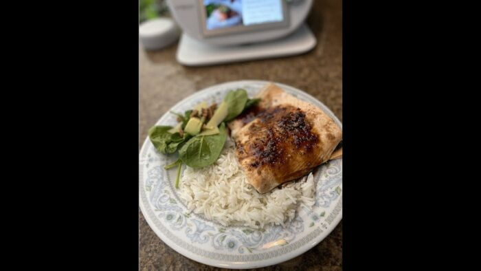 Salmón al vapor con glaseado de soja y jengibre dulce en #Thermomix  #shorts