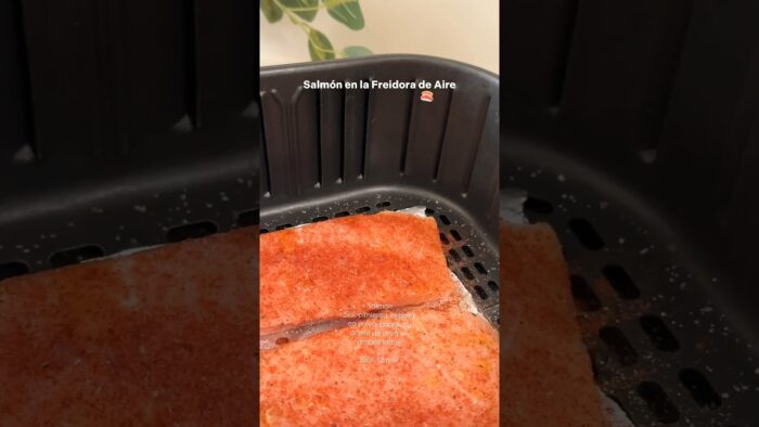 Salmón en la Freidora de Aire en 12 minutos #airfryerrecipes #airfryersalmon #shorts