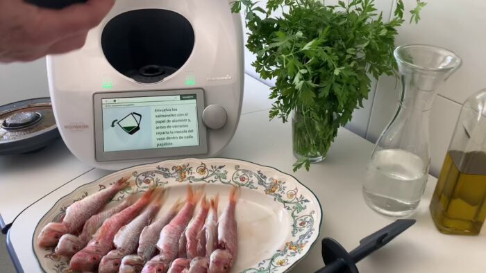 Salmonetes en Papillote con Thermomix