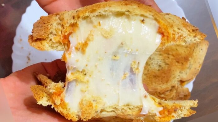Sandwich pizza en Freidora de aire #shorts