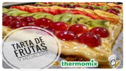 🍰TARTA de FRUTAS 🍓🥝🍇 con [CREMA Pastelera y Hojaldre], #Thermomix tm5# para quedar muy bien.