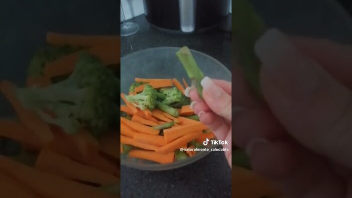 Verduras en freidora de aire #freidoradeaire #airfryer #recetas