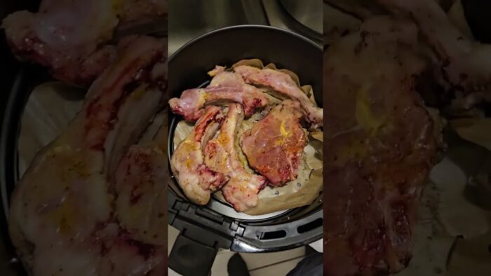 costillas de cerdo en freidora de aire