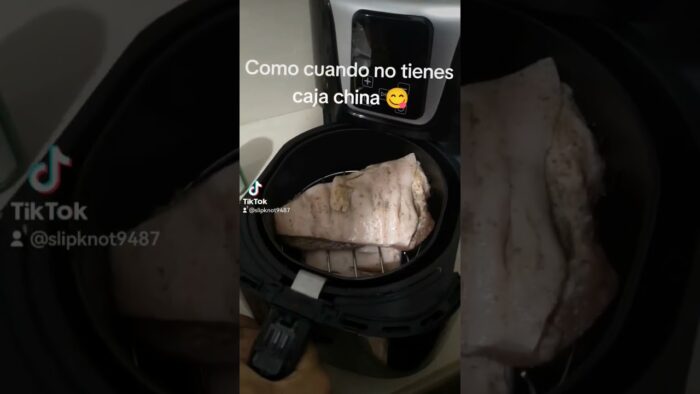 remplazando la caja china por una freidora de aire #airfryer #viral #parati #cerdo #comida #salud