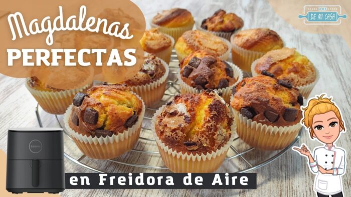 😳 ¡MAGDALENAS PERFECTAS en tu FREIDORA DE AIRE! 🥳 Doradas, Esponjosas y Deliciosas ¡INCREÍBLES!!! 🤯