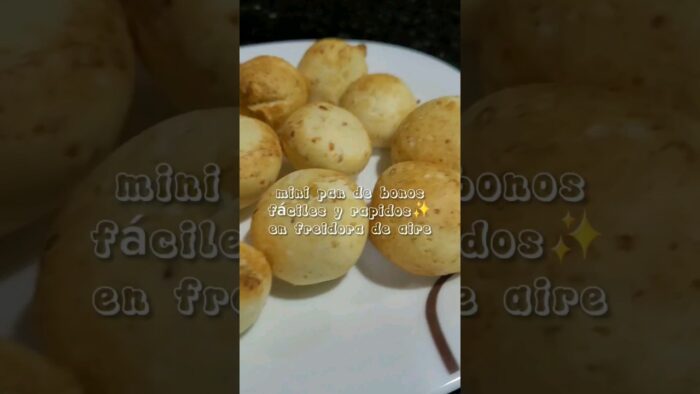 ¡Mini pan de bonos fáciles y saludables en freidora de aire!  #food #healthyfood