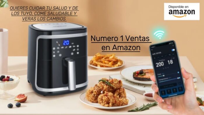 Aigostar Cube – Freidora de aire sin aceite 7L, 1900W, 7 funciones preestablecidas – Ofertas