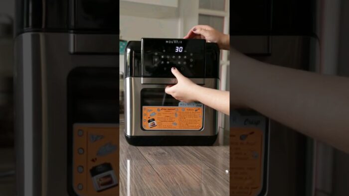 Así se vería nuestro horno freidora de aire Mouvair Crisp llegando a tu casa. Tentador ¿cierto?
