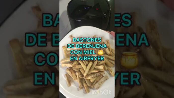BASTONES DE BERENJENA CON MIEL EN FREIDORA DE AIRE #shorts