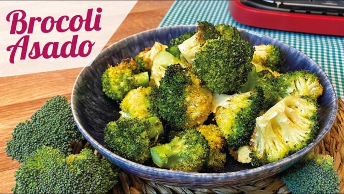 BROCOLI EN FREIDORA DE AIRE 🥦 Brócoli asado crujiente | SALUDABLE