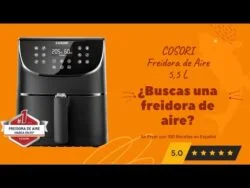 COSORI Freidora de Aire 5,5 L, Air Fryer con 100 Recetas en Español, Freidora sin aceite