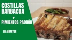COSTILLAS BARBACOA + PIMIENTOS DEL PADRÓN COSORI DUAL BLAZE FREIDORA DE AIRE / #AIRFRYER (2022)