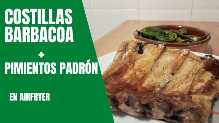 COSTILLAS BARBACOA + PIMIENTOS DEL PADRÓN COSORI DUAL BLAZE FREIDORA DE AIRE / #AIRFRYER (2022)