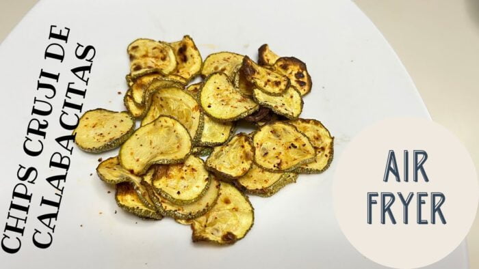Chips de calabacín o zucchini receta en la freidora de aire – Crujientes #freidoradeaire