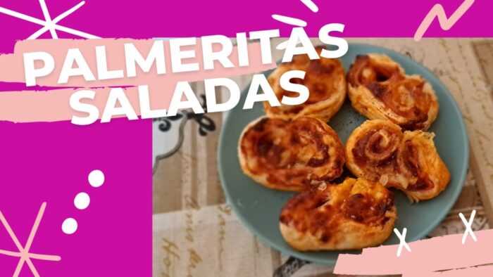 Como hacer palmeritas saladas con jamón York y queso 🧀 en freidora de aire