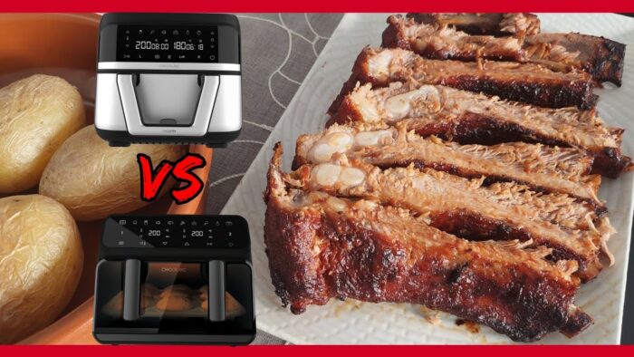 🤤 Costillar a la💥BARBACOA EN FREIDORA DE AIRE/ CECOFRY WINDOW 🆚 CECOFRY DUAL