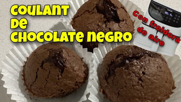 Coulant de chocolate en freidora de aire