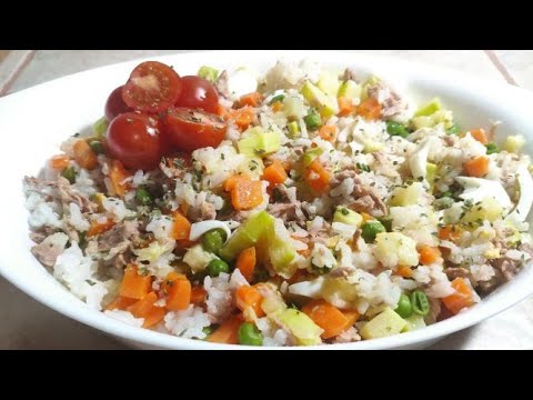 💁Ensalada de 👉arroz , huevo y atùn con THERMOMIX| Rosa cocinando