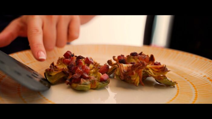 Flor de alcachofa con jamón en freidora de aire Jata – Fiestas de La Verdura Tudela y La Ribera 2022