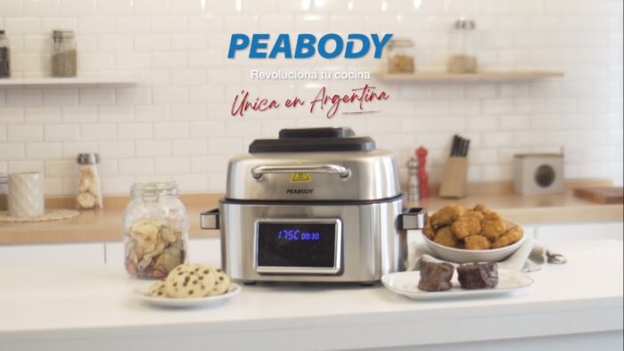 Freidora de aire con grill PE-AFG01IX de Peabody