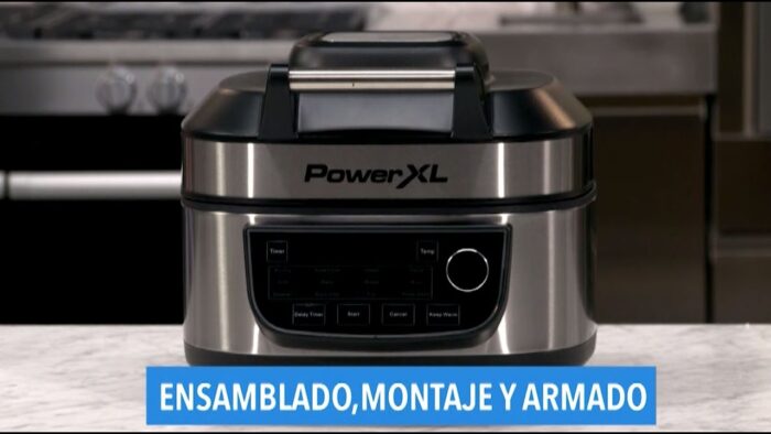 Freidora de aire y parrilla PowerXL™ 12 en 1, MFC-AF-6C-LA: ENSEMBLADO, MONTAJE Y ARMADO